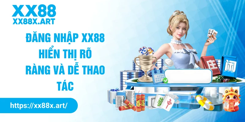 Đăng nhập XX88 hiển thị rõ ràng và dễ thao tác
